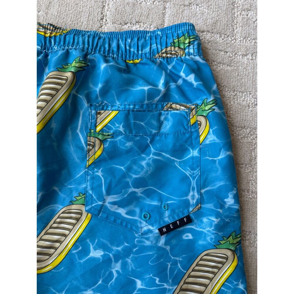 Neff Swim Trunks Pineapple Float Board Shorts - image 6